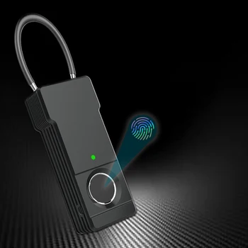 

Smart Fingerprint Padlock USB Rechargeable Lock For Door Drawer Closet Suitcase