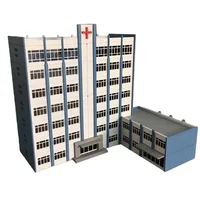 1:150 N Scale Sand Table Decoration DIY Assembly Model Hospital Building 2