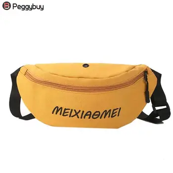 

New Waist Bag Fanny Pack Women Belt Bags Trend Chest Packs Banana Bag Canvas Material Hip Hop Package Bum Pack Cell Phone Pocket