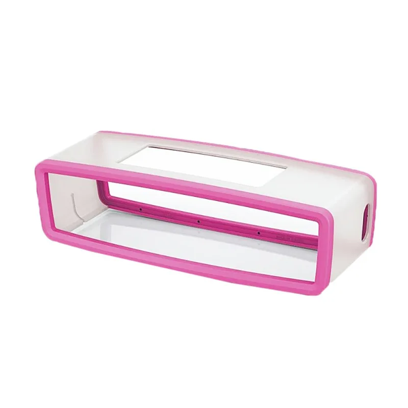 Розово-красный Цветной Портативный Силиконовый чехол для BoseSoundLink Mini 1 2 Sound Link I ii bluetooth-динамик Защитная крышка кожный ящик динамик s - Цвет: Розово-красный