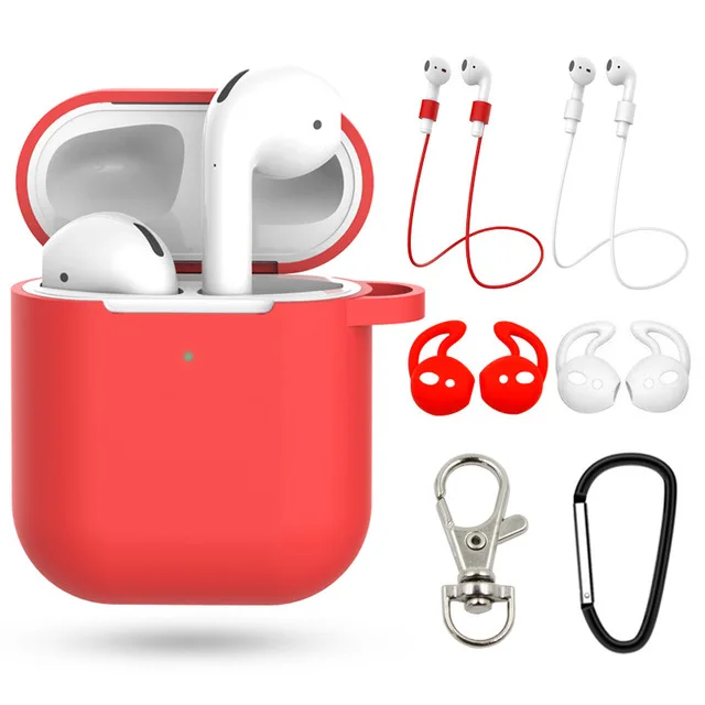 Идеальный чехол для airpods 2 3 skins для Apple airpods pro Air pods 3 2 Наушники защитный чехол для airpods pro Чехол аксессуары - Цвет: 2 Red