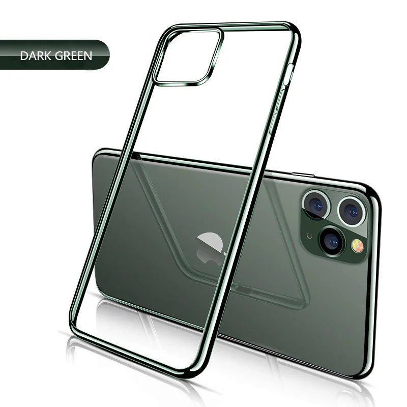 Прозрачный чехол USLION с гальваническим покрытием для iPhone 11 Pro Max, прозрачный чехол для телефона для iPhone XS Max X XR X 8 7 6S Plus, мягкий чехол из ТПУ - Цвет: SJ0560G