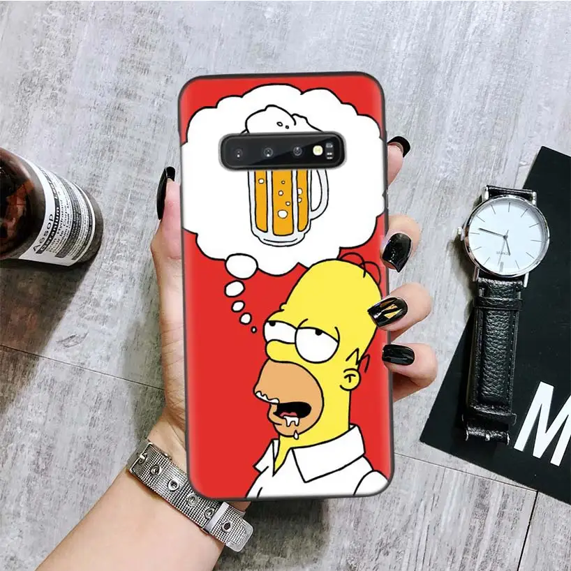 Забавные Гомер J. Симпсон черная крышка чехол для телефона для samsung Galaxy A50S A10S A20S A10 A20E A30 A40 A50 A70 M40 M30S A80 Coque чехол