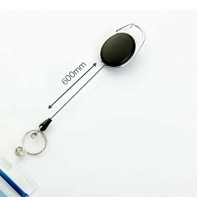 10 Pack Retractable Badge ID Card Holders with Carabiner Reel Clip Key Chain