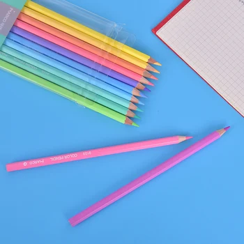 

12PC/Set Pastel Colors Pencils Soft Trendy Non-Toxic Color Pencil For School Kid