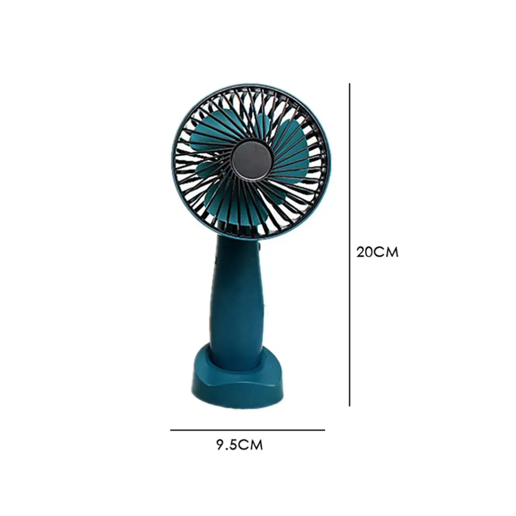 Портативный вентилятор 3 режима ветра Регулируемая скорость USB Перезаряжаемый Удобный вентилятор для путешествий со съемным основанием