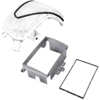 

Outer Rearview Side Mirror Turn Signal Indicator Light Repeater with Double Din Car Radio Fascia