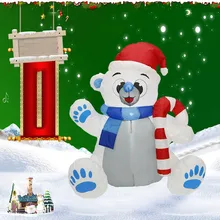 Горячая Распродажа светодиодный Рождественский надувной Санта Клаус Медведь семья освещенный двор украшения для детских игрушек Brinquedos juguetes игрушки новинка