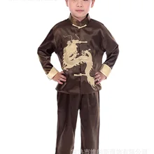 Детский костюм в китайском стиле; сезон весна-осень; 0780-3; традиционная китайская одежда для мальчиков; топы для новогоднего обслуживания; форма в китайском стиле