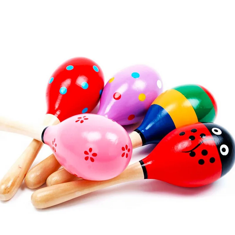 Красочные деревянные игрушки Музыкальные инструменты Детские игрушки Монтессори Погремушка шейкер детские игрушки музыкальные игрушки для младенцев brinquedos