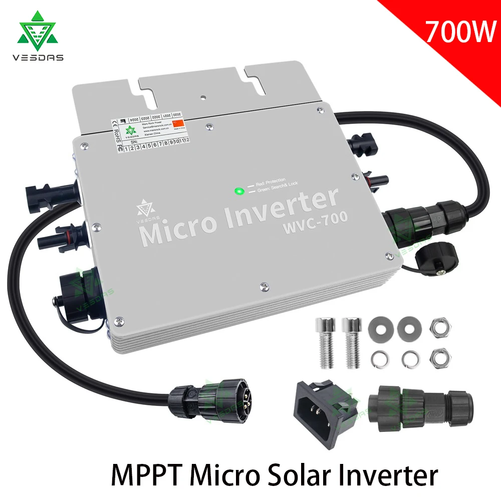 

MPPT Microinverter Grid Tie Inverter 700W Pure Sine Wave Solar Micro Convertor Regulator IP65 Inversor 30V 36V DC 110V 220V AC