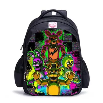 

16 Inch Children Five Nights At Freddys Print Backpacks For Teenage Girls School Bags Orthopedic Cartoon Backpack Boys Mochila