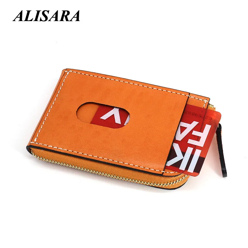 

Key Wallets First Layer Leather Women Zipper Key Bag Handmade Car Keys Holder Key Case Men Top-end Housekeeper Holder Keychain