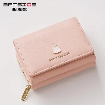 

BATSIOE square ladies wallet 30% off multi-function card bag buckle zipper cartoon coin purse mobile phone bag wallet women
