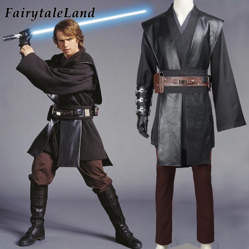 

Star Wars Anakin Skywalker Cosplay Costume Adult Men Halloween Costumes Fancy Anakin Jedi Outfit Cosplay Accessories
