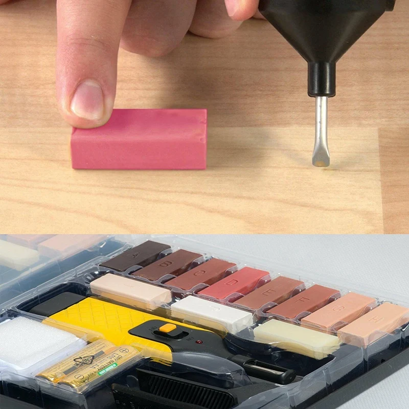 

Hot Sale 19Pcs Laminate Repair Kit Wax System Floor Worktop Sturdy Case Chips Scratches