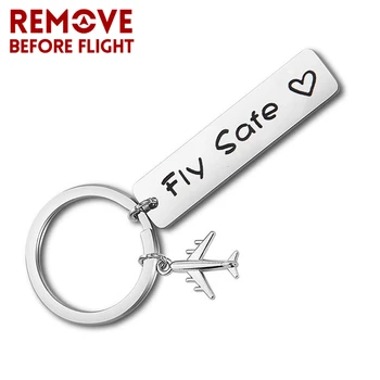 

Drive Safe Fly Safe Keyring Plane Keychain Couples Men Boyfriend Gift Pilot Flight Key Chain Christmas Gifts Dropshipping