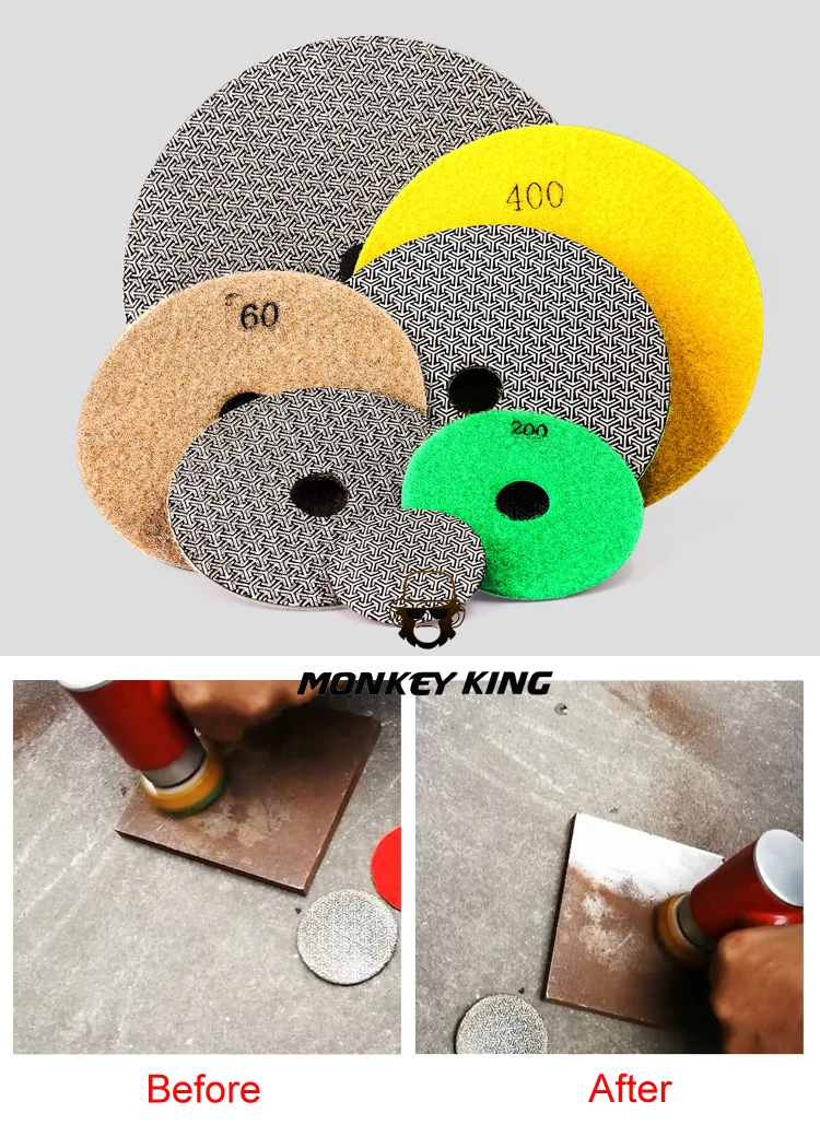 Electroplated Diamond Polishing Pad Wet Dry Sandpaper for Glass