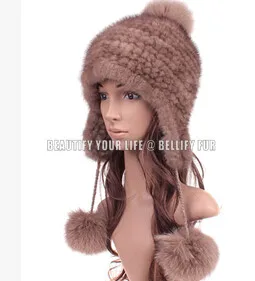 Высокое качество роскошные норковые меховые шапки и шапки, зимние брендовые известные новейшие дизайнерские женские зимние шапки
