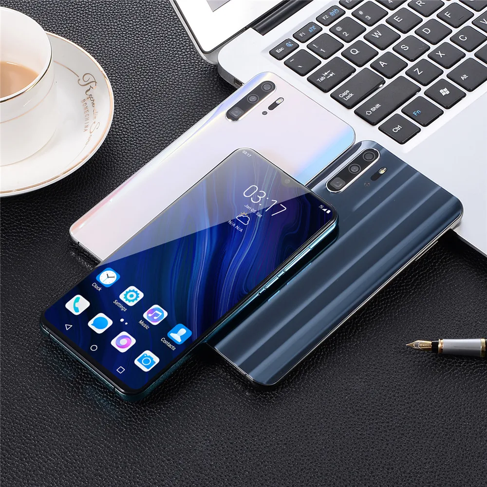 A9 Waterdrop 6.3inch Screen Phones Andriod Smartphones Quad Core 4GRAM+64GROM CellPhones 13MP WCDMA Cell Phone Face ID celular