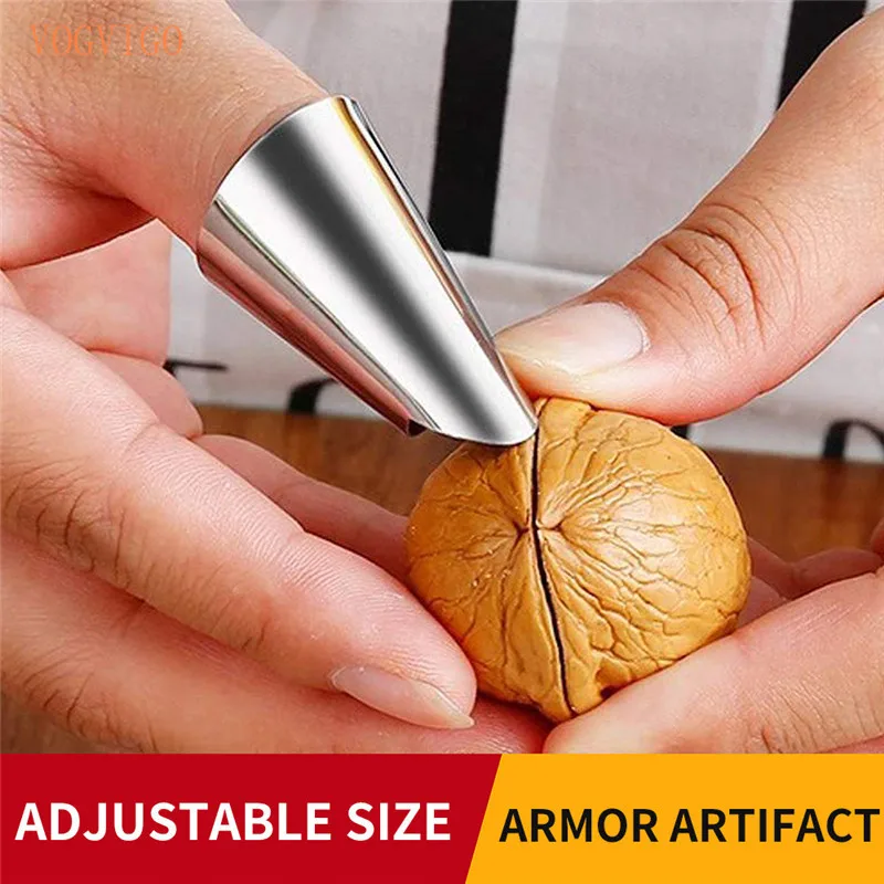 

Finger Guard Protect Cut Vegetables Hand Guard / Peeling Bean Artifact Finger Protection Stainless Steel Kitchen Tool Gadgets