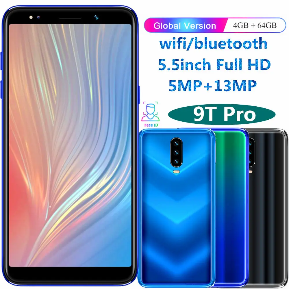 9T Pro смартфоны 4 грамма 64 гром четырехъядерный 5,5 дюймов 13 МП разблокированные android Мобильные телефоны celulars глобальная версия WCDMA wifi