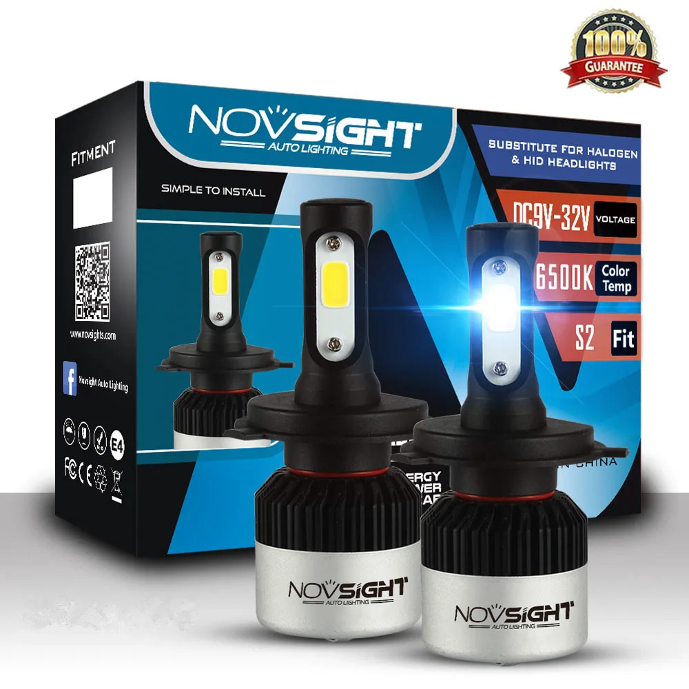 Novsight H7 светодиодный Автомобильные фары H1 H3 лампы для передних фар H4 H11 9005 HB3 9006 HB4
