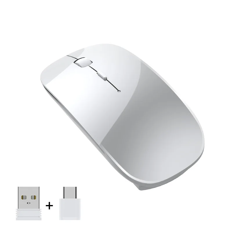 New Charging Type-c Wireless Mouse +USB Dual Receiver Mute Ergonomic Design 1000/1200/1600 Three-speed DPI | Компьютеры и офис