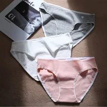 Однотонные хлопковые трусики, сексуальные милые женские трусы с вышивкой в виде сердца, женские трусы для девочек, женское нижнее белье, трусы