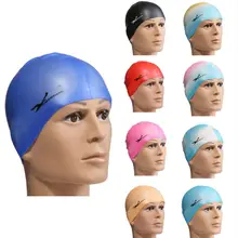 Новая унисекс прочная Спортивная силиконовая эластичность плавание шапочка для плавания