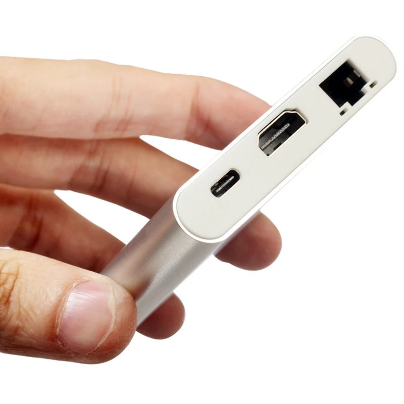 Горячая Распродажа Usb C к Hdmi 4K Gigabit Ethernet Rj45 порт Usb 3,1 type C адаптер Usb-C разветвитель концентратор для Macbook Hdtv Chromebook Pixel