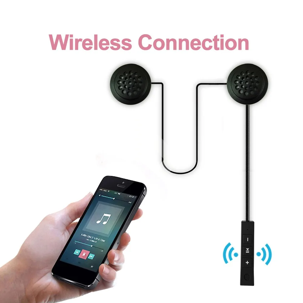 

Wireless Bluetooth Headphones Motorbike Intercom Helmet Music Headset Hands-free with HD Microphone for Motorcycle Rider