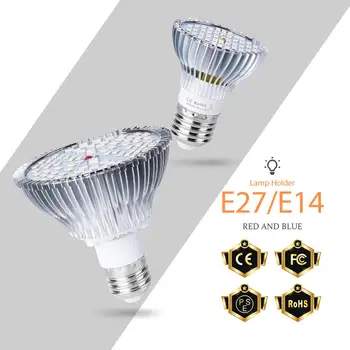 

Growing LED Full Spectrum 50W 80W E27 Grow Light Bulb LED 18W 28W 30W LED UV Plant Light E14 Seeds Flowers Greenhouse Lamp 110V