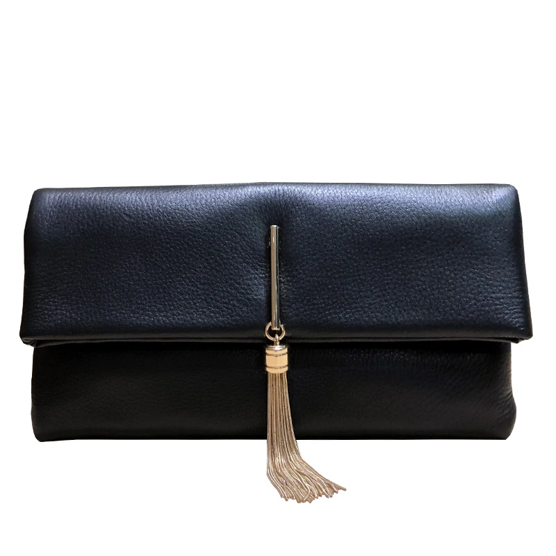 Женская сумка-клатч из натуральной кожи, модная повседневная женская сумка-конверт с кисточками, женская сумка через плечо, сумка-мессенджер~ 19C1