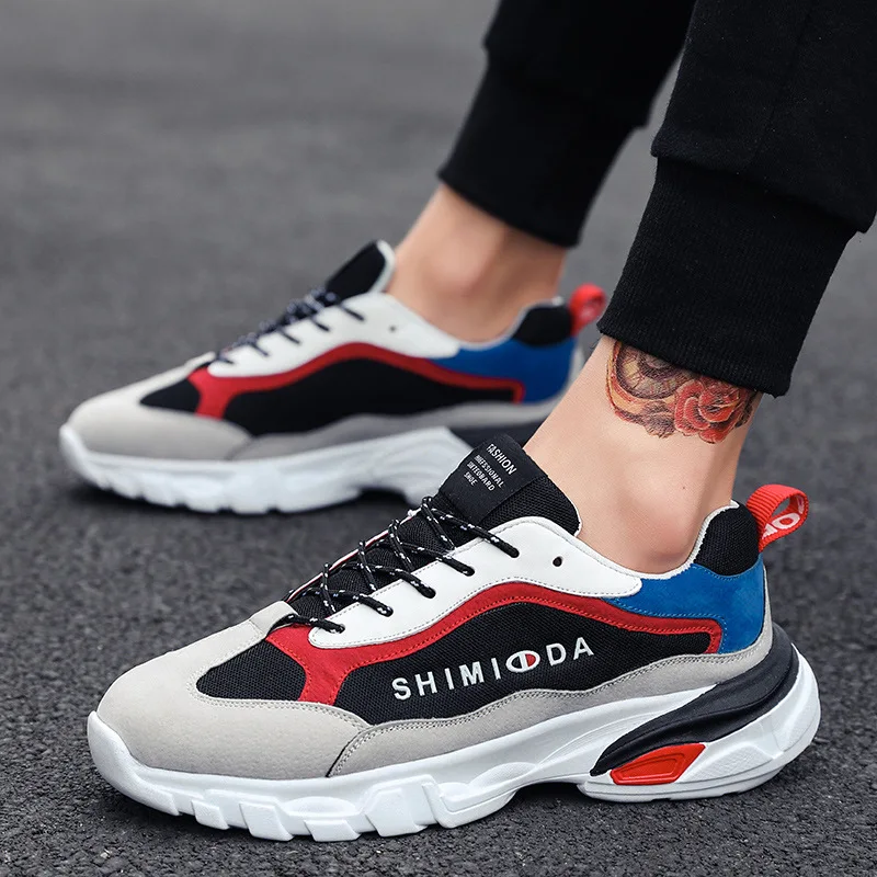 

Men Summer New Style Dad Shoes Large Size Outer Code-Style Thick Bottomed Mesh Breathable Athletic Shoes Trendy Shoes