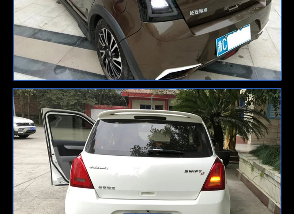 Задний фонарь для автомобиля Suzuki Swift 2004- Swift Задний светильник s светодиодный противотуманный светильник s DRL Дневной ходовой светильник тюнинг автомобильные аксессуары