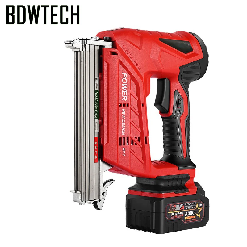 BDWTECH беспроводной пневматический пистолет 20V f30 1022 422 гвоздя ружье с 2.0ah батарея