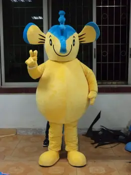 

Blue Yellow Seahorse Hippocampus Mascot Costume Suits Party Game Outfits Promotion Carnival Halloween Xmas Adults Fursuit