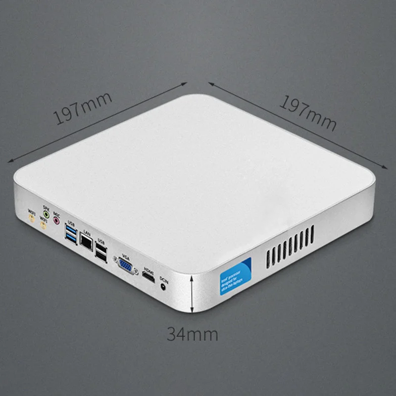  Mini PC Intel Celeron N3150 Quad-Core Windows 10 Thin Client Mini Desktop PC Gaming HDMI VGA WiFi H