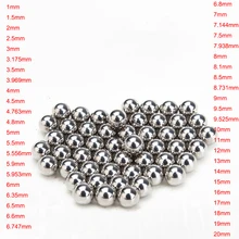 Steel Balls 1/1.5/2/2.5/3/3.175/3.5/3.969/4/4.5/4.763/4.8/5-20mm Solid Carbon Steel Balls Slingshot Hunting Ball Bearing Ball