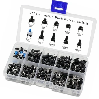 

180x Momentary Tactile Micro Push Button Switches Remote Control Assortment Tool