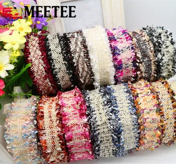 

8Meters Meetee 2.5-3cm Lace Trim Webbing Braided Tassel Ribbon for Clothing Hair Shoes Hat Decor Laces Tape Sewing Accessories
