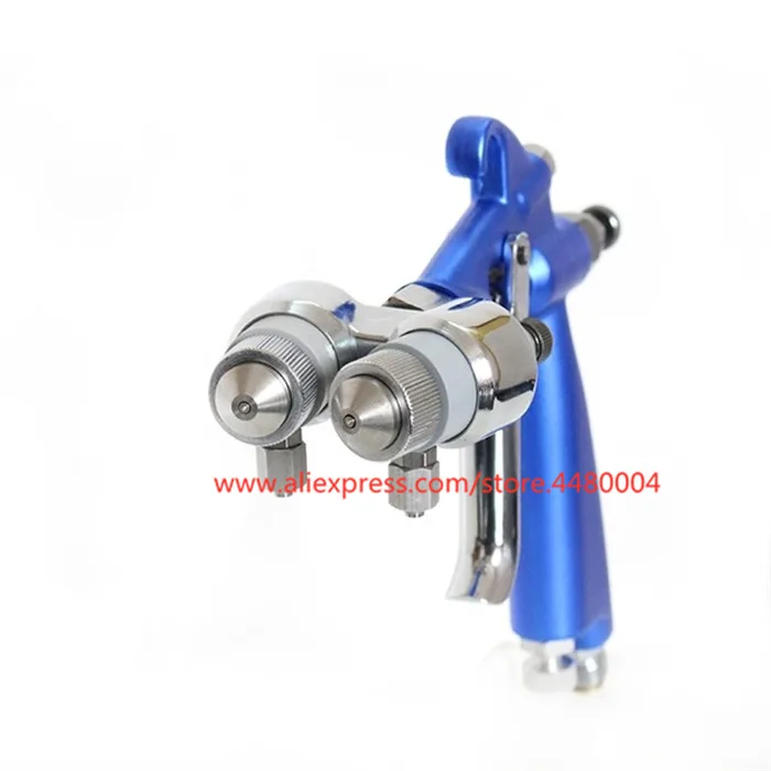 High Quality Double Nozzle Nanometer Spray Gun Air Brush HVLP Sprayer Paint Spray Tool Air Compressor Two-Component Nozzle