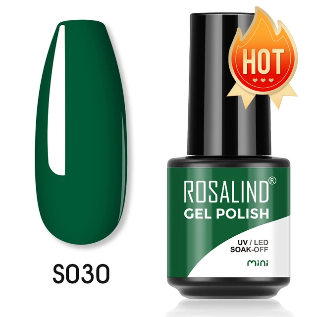 ROSALIND 7ml Gel Polish Semi Permanent Nails Gel Polish Soak Off UV LED Base Top Coat Vernis Nail Art Glitter Gel Varnish SLS-S030