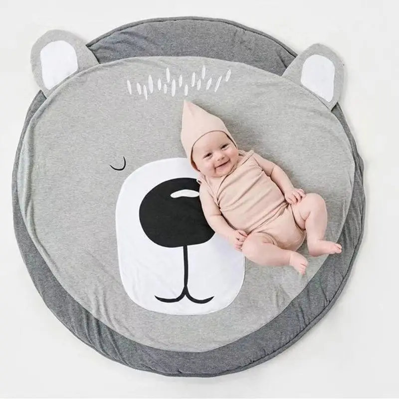 

Cute Lovely Baby Crawling Pad Round Cartoon Bear Kids Newborn Play Game Mat Children Toy Carpet La alfombra