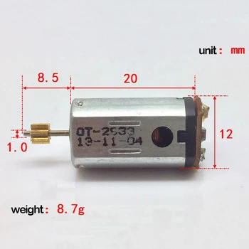 

1pc 3.7V no-load speed 38000 rpm micro N30 high speed DIY airplane model DC motor