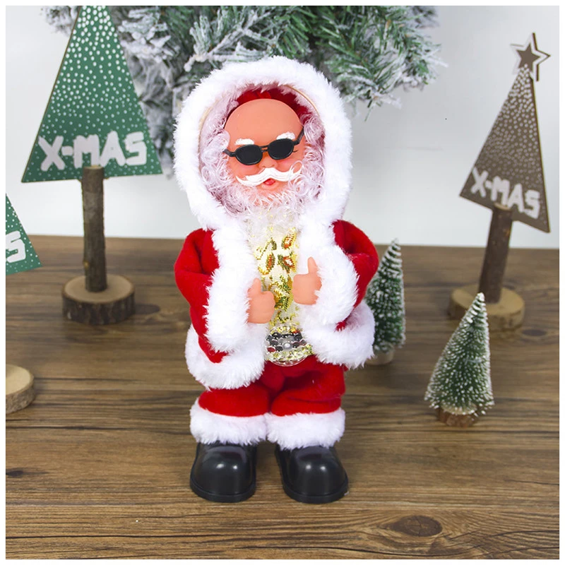 

Christmas Decorations Toy Electric Santa Claus Figurines Automatic Capping Christmas Music Eldly Children's Gifts Chrismas Gift