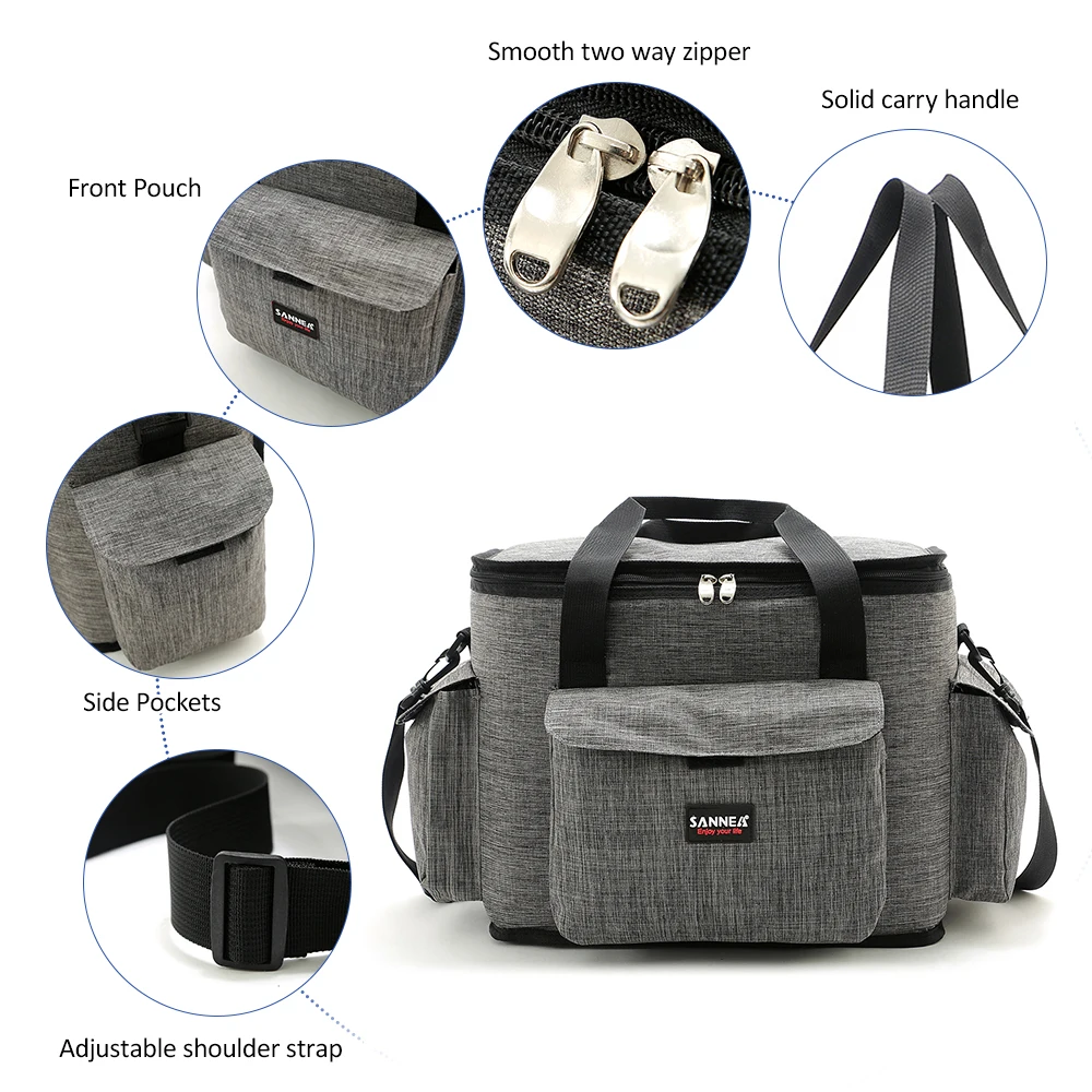 Insulated Bag 23L Outdoor Cooler Lunch Tote Bento Bag Outdoor Camping BBQ Picnic Bulk Lot Accessory Supply Product Shoulder Bag