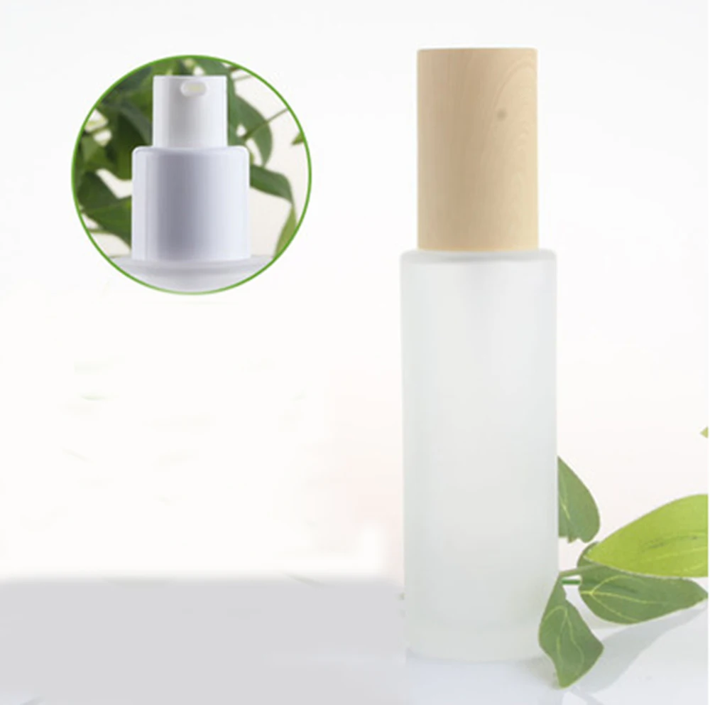 Clear Frosted Lotion 120 мл бутылка для лосьона, белый/прозрачный пустой флакон для духов с крышкой под дерево - Цвет: Clear Frosted Lotion