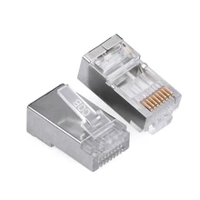 50 pces multi-funcional rj45 cat6 8pin 8p8c blindado preso friso modular tomada do conector da tomada